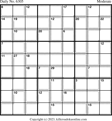 Killer Sudoku for 3/24/2023
