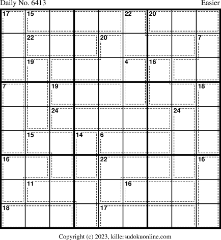 Killer Sudoku for 7/10/2023