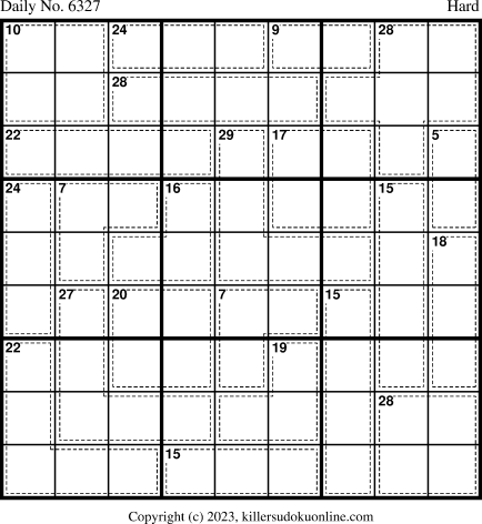 Killer Sudoku for 4/15/2023