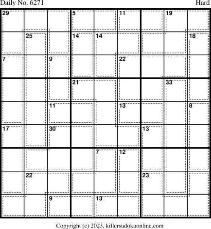 Killer Sudoku for 2/18/2023