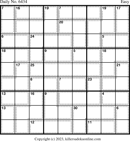 Killer Sudoku for 7/31/2023