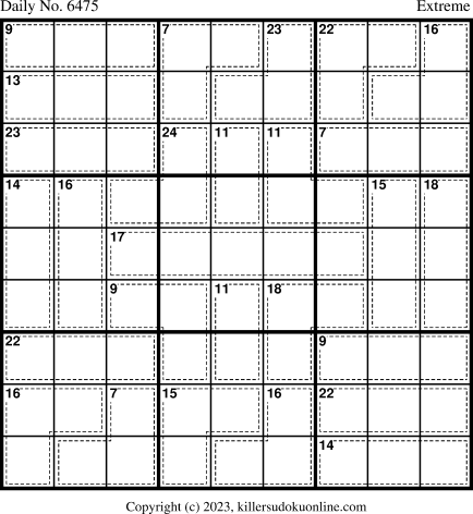 Killer Sudoku for 9/10/2023