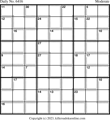 Killer Sudoku for 7/13/2023