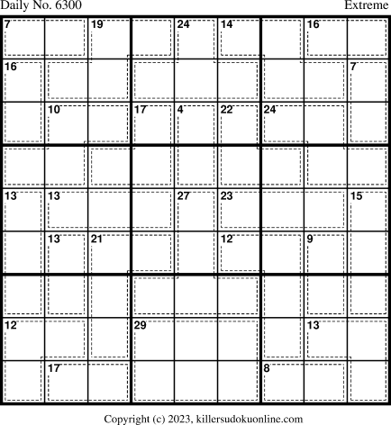 Killer Sudoku for 3/19/2023
