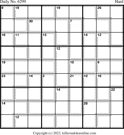 Killer Sudoku for 3/18/2023