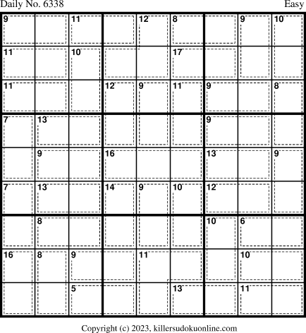 Killer Sudoku for 4/26/2023