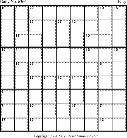 Killer Sudoku for 5/24/2023