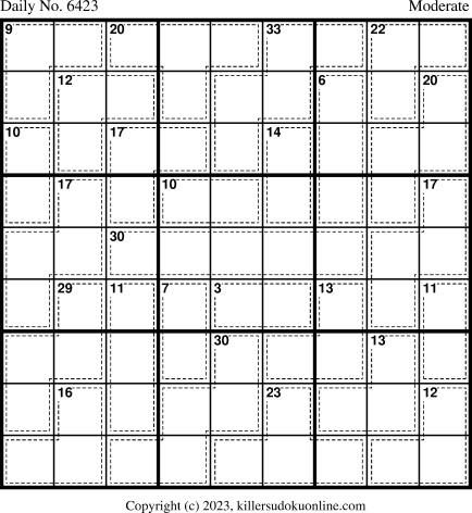 Killer Sudoku for 7/20/2023