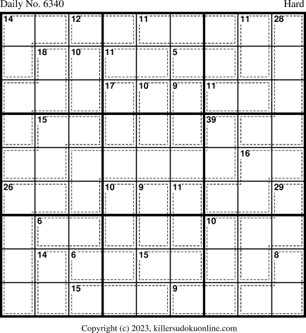 Killer Sudoku for 4/28/2023