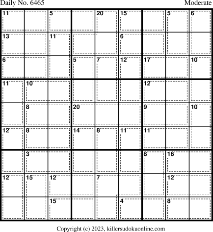 Killer Sudoku for 8/31/2023