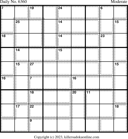 Killer Sudoku for 5/18/2023