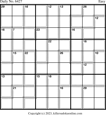 Killer Sudoku for 7/24/2023