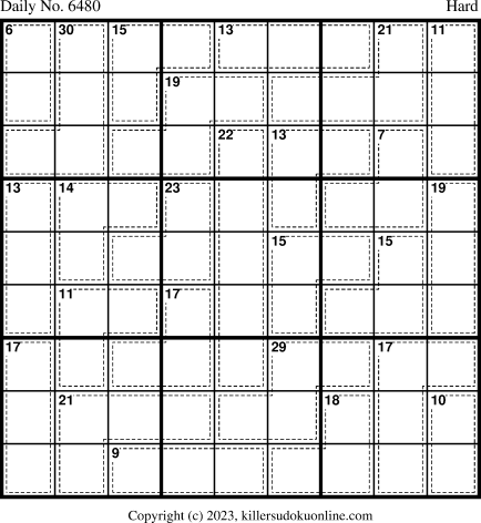 Killer Sudoku for 9/15/2023