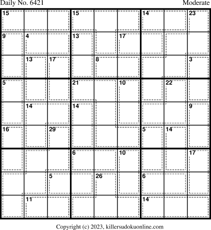 Killer Sudoku for 7/18/2023