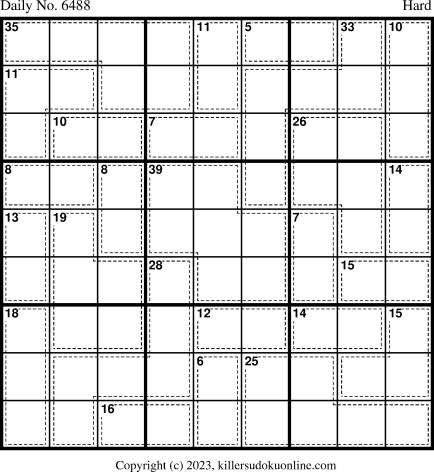 Killer Sudoku for 9/23/2023