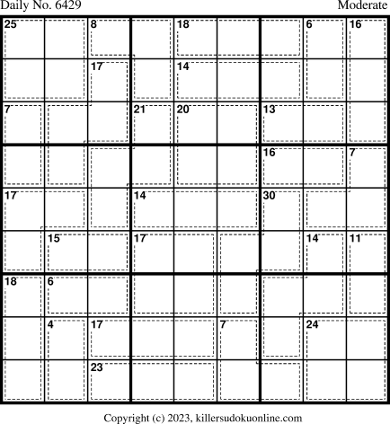 Killer Sudoku for 7/26/2023