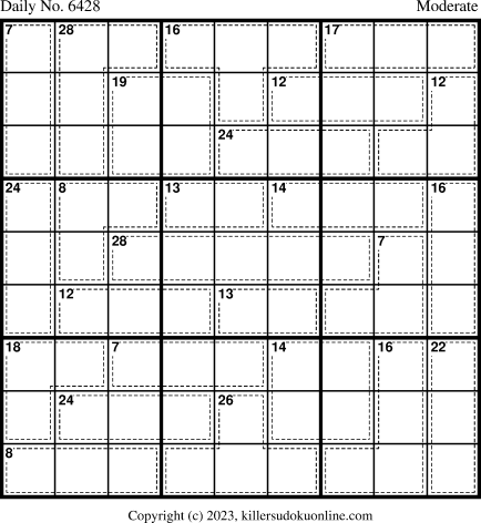 Killer Sudoku for 7/25/2023