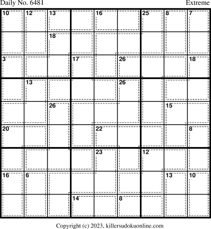 Killer Sudoku for 9/16/2023