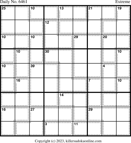 Killer Sudoku for 8/27/2023