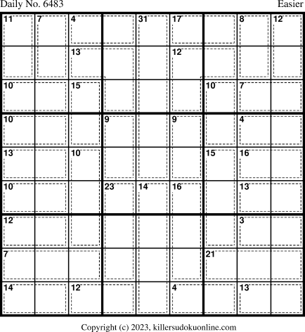 Killer Sudoku for 9/18/2023