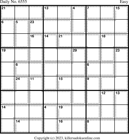 Killer Sudoku for 11/29/2023
