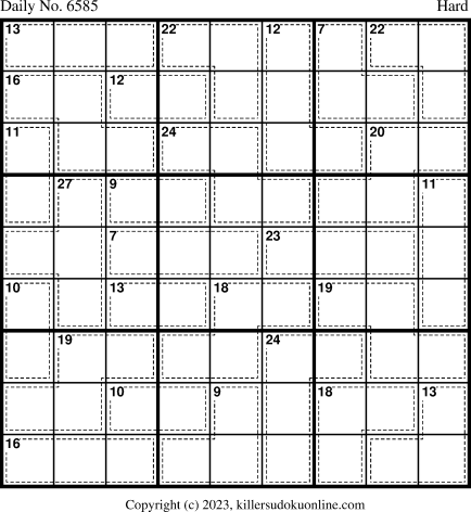 Killer Sudoku for 12/29/2023