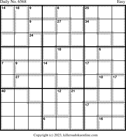Killer Sudoku for 12/12/2023