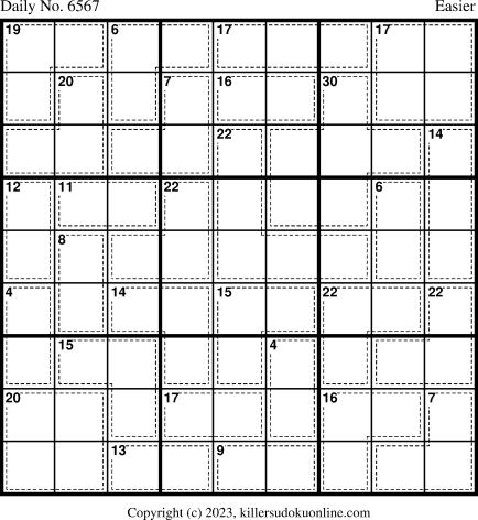 Killer Sudoku for 12/11/2023