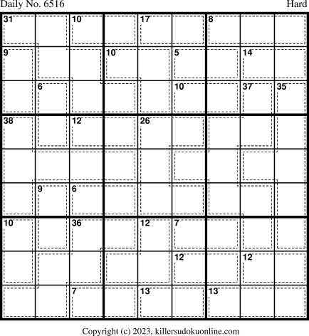 Killer Sudoku for 10/21/2023