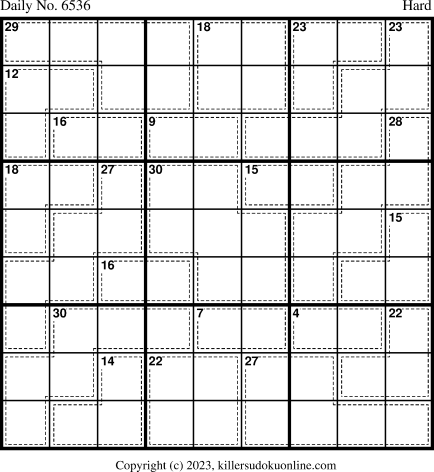 Killer Sudoku for 11/10/2023