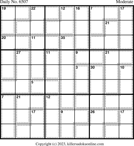 Killer Sudoku for 10/12/2023
