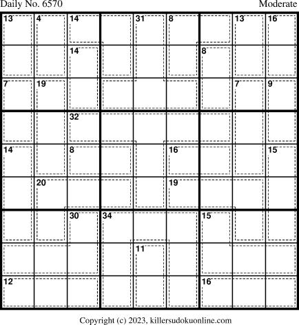 Killer Sudoku for 12/14/2023