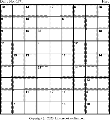 Killer Sudoku for 12/15/2023