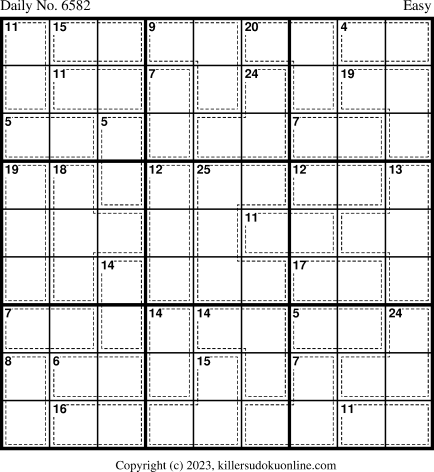 Killer Sudoku for 12/26/2023
