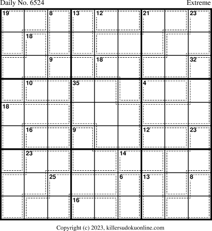 Killer Sudoku for 10/29/2023