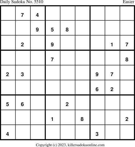 Killer Sudoku for 4/4/2023