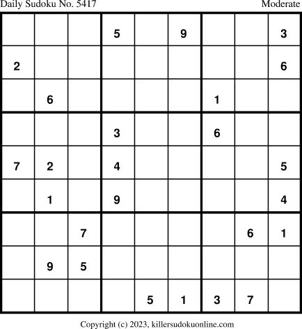 Killer Sudoku for 1/1/2023
