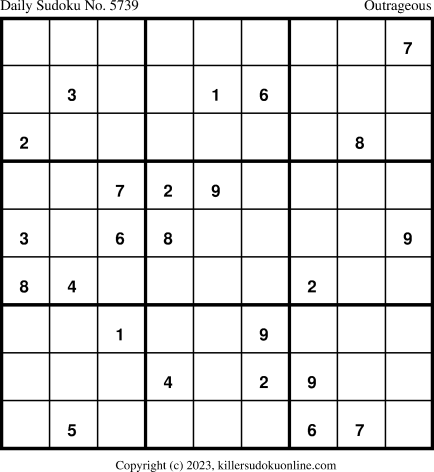 Killer Sudoku for 11/19/2023