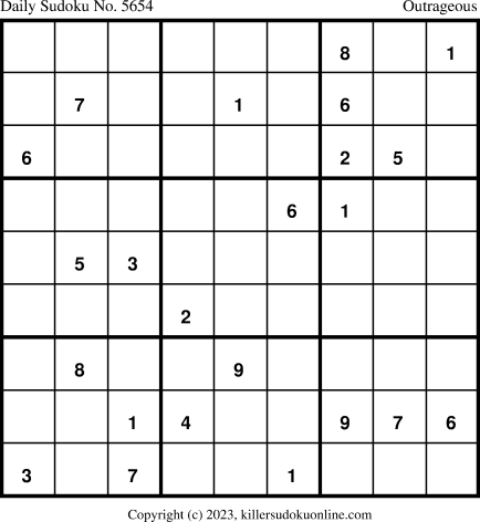 Killer Sudoku for 8/26/2023