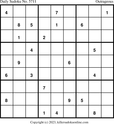 Killer Sudoku for 10/22/2023
