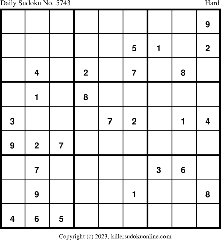 Killer Sudoku for 11/23/2023