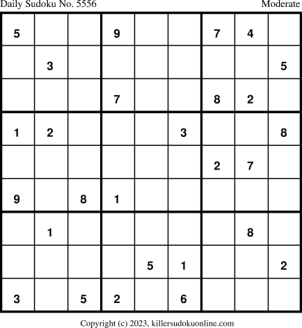 Killer Sudoku for 5/20/2023