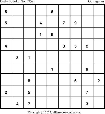 Killer Sudoku for 12/9/2023