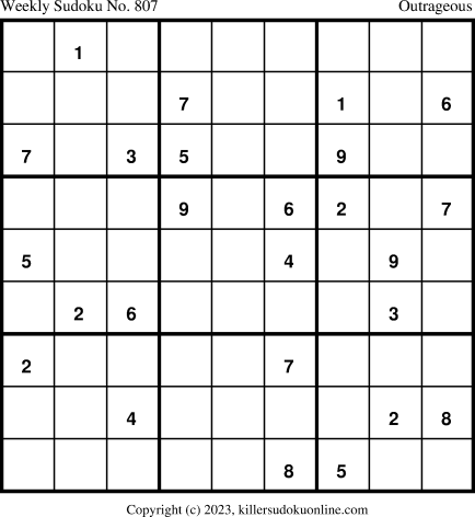 Killer Sudoku for 8/21/2023