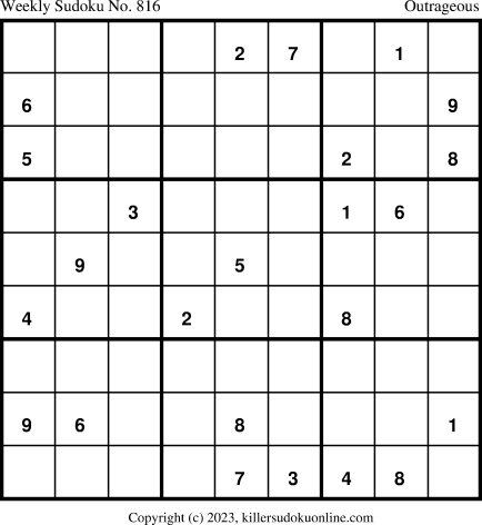 Killer Sudoku for 10/23/2023