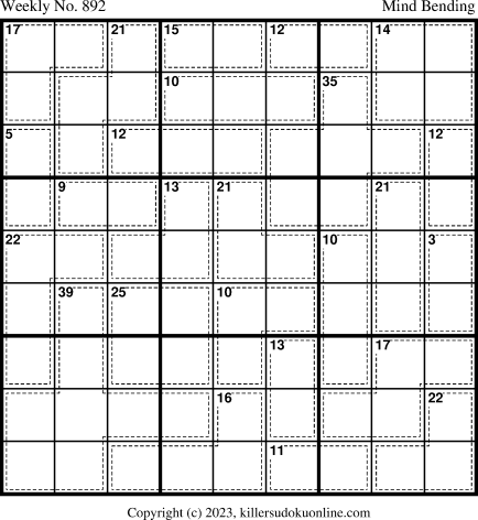 Killer Sudoku for the week starting 2/6/2023