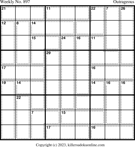 Killer Sudoku for 3/13/2023