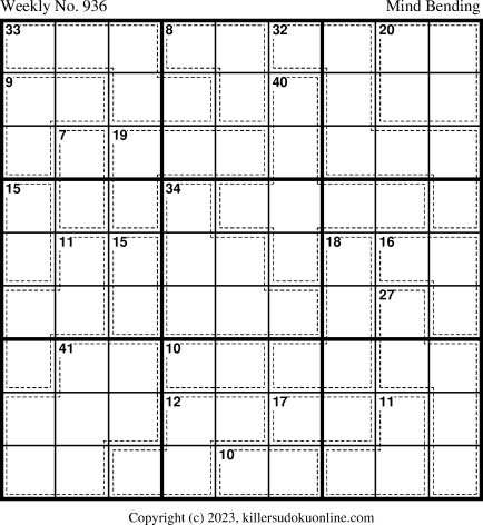 Killer Sudoku for 12/11/2023