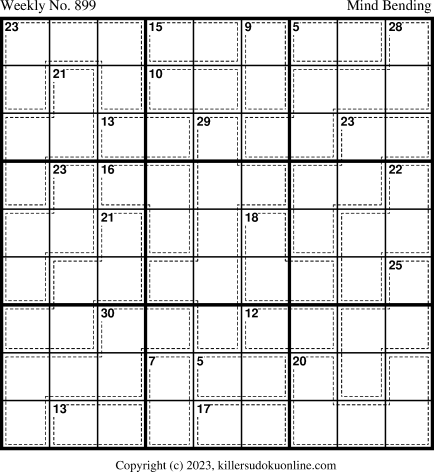 Killer Sudoku for 3/27/2023