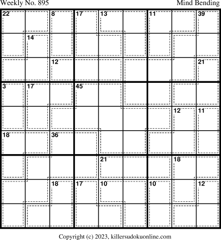 Killer Sudoku for 2/27/2023